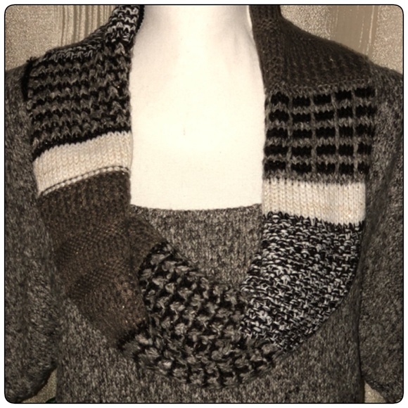 Style & Company Cowl Neck Tweed Sweater - Picture 3 of 4
